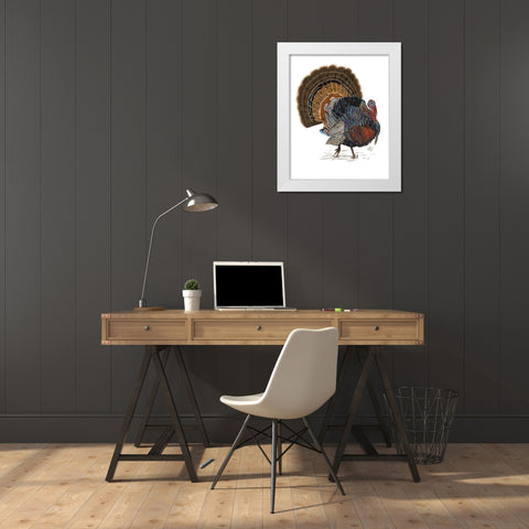 Turkey Study I White Modern Wood Framed Art Print by Wang, Melissa