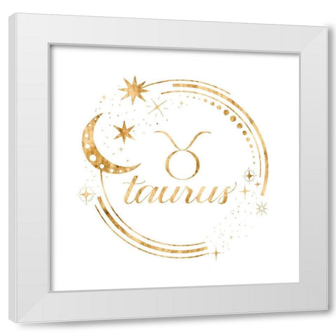 Gilded Astrology II White Modern Wood Framed Art Print by Popp, Grace