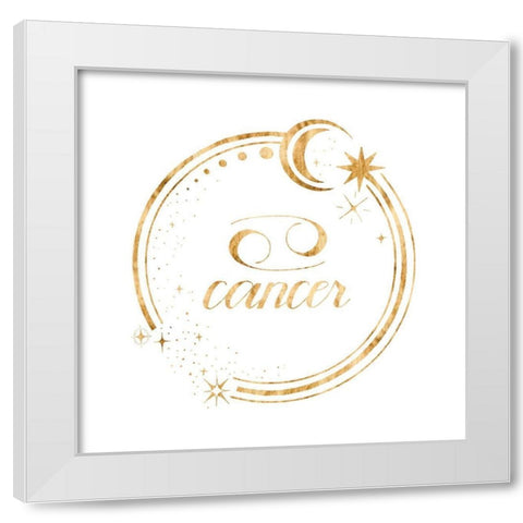 Gilded Astrology IV White Modern Wood Framed Art Print by Popp, Grace