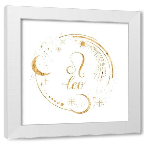 Gilded Astrology V White Modern Wood Framed Art Print by Popp, Grace