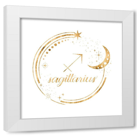 Gilded Astrology IX White Modern Wood Framed Art Print by Popp, Grace