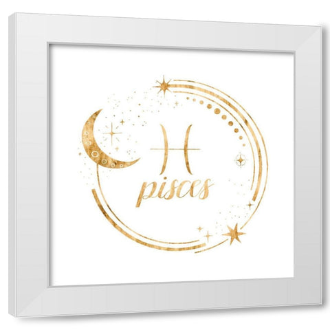 Gilded Astrology XII White Modern Wood Framed Art Print by Popp, Grace