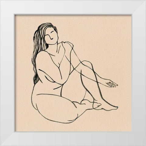 Femme Figure I White Modern Wood Framed Art Print by Popp, Grace