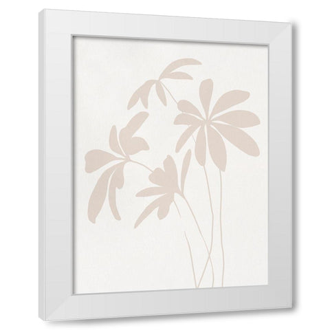 Schefflera I White Modern Wood Framed Art Print by Caroline, Emma