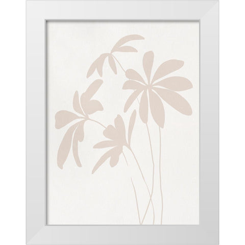 Schefflera I White Modern Wood Framed Art Print by Caroline, Emma