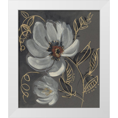 Floral Filigree II White Modern Wood Framed Art Print by Goldberger, Jennifer