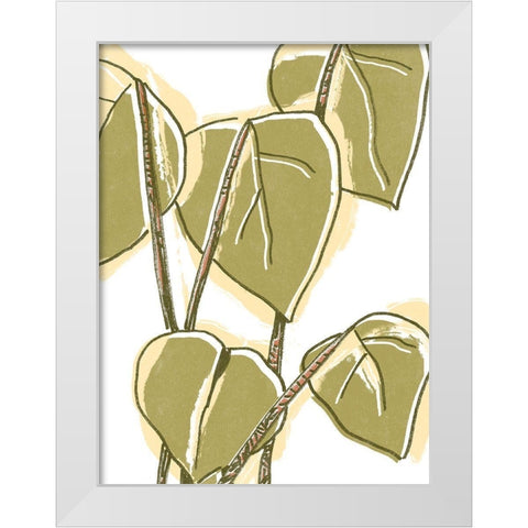 Tropical Offset II White Modern Wood Framed Art Print by Vess, June Erica