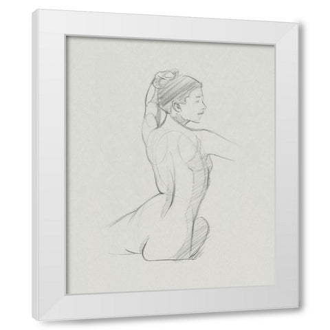 Female Back Sketch II White Modern Wood Framed Art Print by Green, Jacob