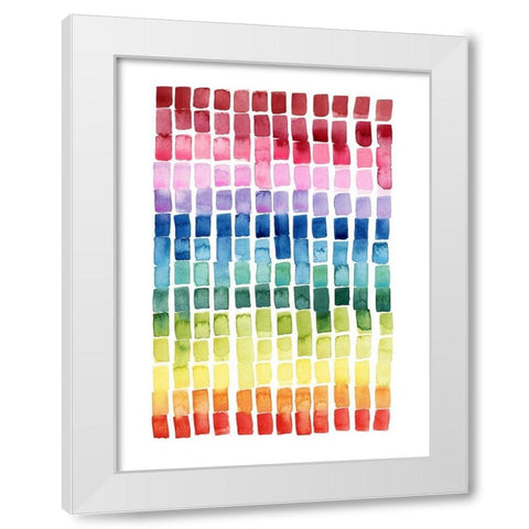 Under the Rainbow I White Modern Wood Framed Art Print by Popp, Grace