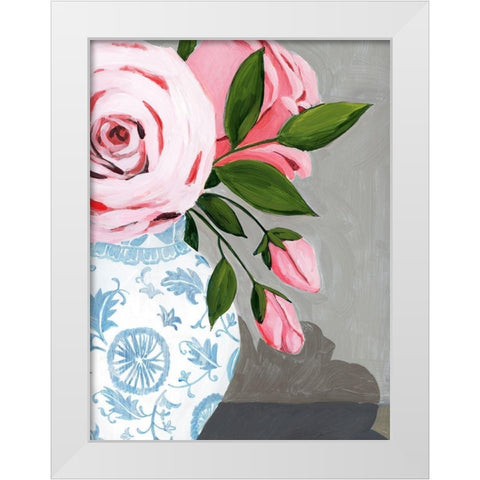 Autumnal Roses II White Modern Wood Framed Art Print by Popp, Grace