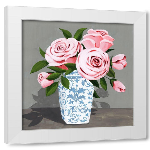 Autumnal Roses IV White Modern Wood Framed Art Print by Popp, Grace