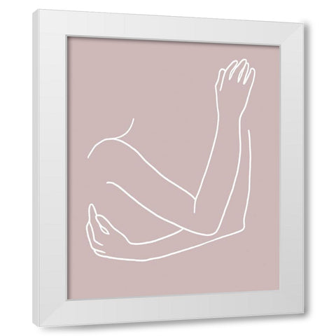 Linear Embrace I White Modern Wood Framed Art Print by Warren, Annie