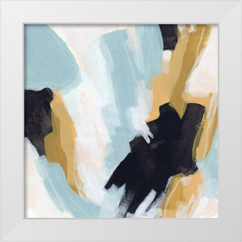 Electron Fissure I White Modern Wood Framed Art Print by Vess, June Erica