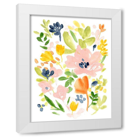 Meadow Potpourri II White Modern Wood Framed Art Print by Vess, June Erica