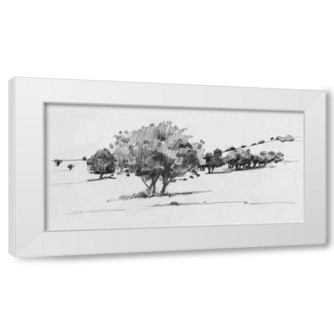 Treeline Sketch I White Modern Wood Framed Art Print by Caroline, Emma