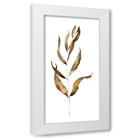 Autumn Stem I White Modern Wood Framed Art Print by Goldberger, Jennifer