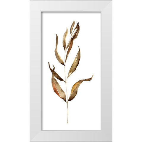 Autumn Stem I White Modern Wood Framed Art Print by Goldberger, Jennifer