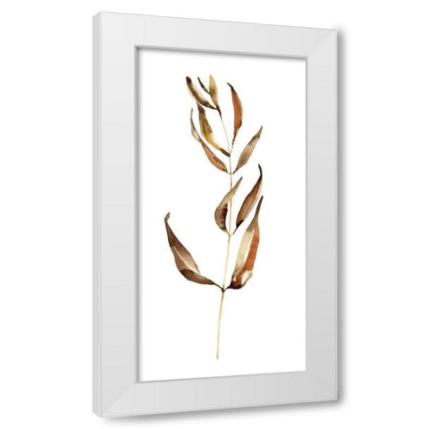 Autumn Stem II White Modern Wood Framed Art Print by Goldberger, Jennifer