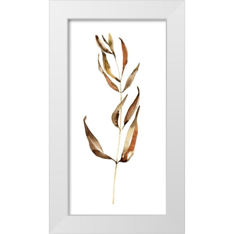 Autumn Stem II White Modern Wood Framed Art Print by Goldberger, Jennifer