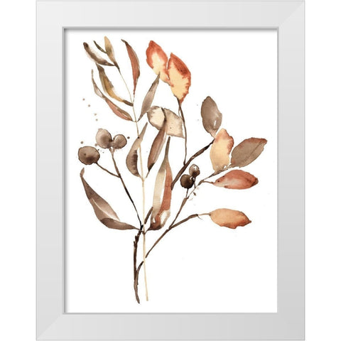 Autumns Bundle I White Modern Wood Framed Art Print by Goldberger, Jennifer