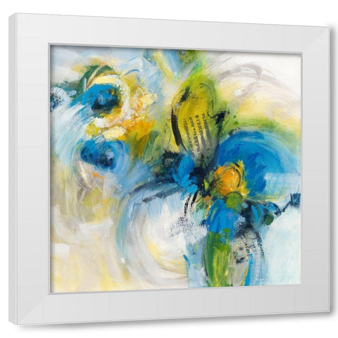 Twirlwind White Modern Wood Framed Art Print by Bothne, Janet