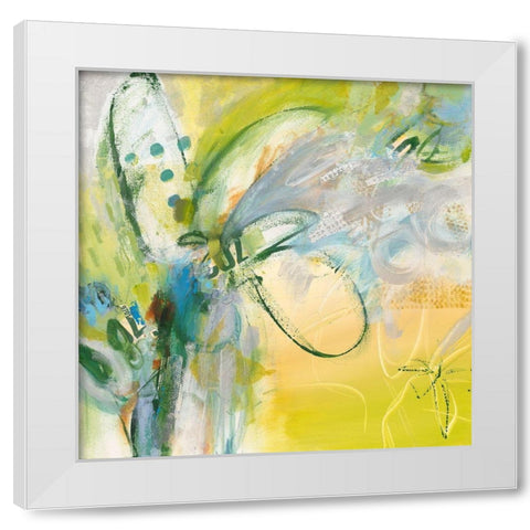 Flowery Language White Modern Wood Framed Art Print by Bothne, Janet