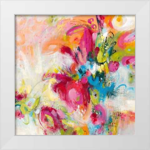 Lets Bounce White Modern Wood Framed Art Print by Bothne, Janet