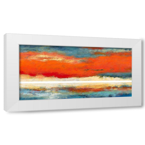 Ascent of Orange White Modern Wood Framed Art Print by Bothne, Janet