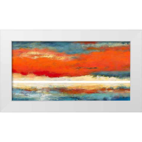 Ascent of Orange White Modern Wood Framed Art Print by Bothne, Janet