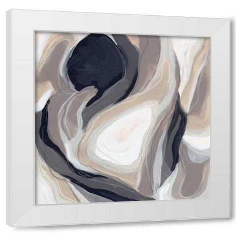 Stone Ripple II White Modern Wood Framed Art Print by Vess, June Erica