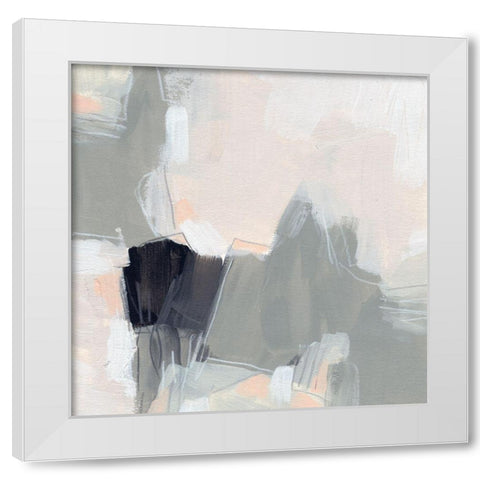 Neutral Echo I White Modern Wood Framed Art Print by Vess, June Erica
