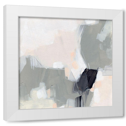 Neutral Echo II White Modern Wood Framed Art Print by Vess, June Erica