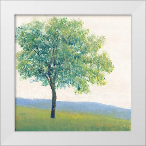 Solitary Tree I White Modern Wood Framed Art Print by OToole, Tim