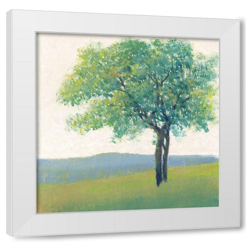 Solitary Tree II White Modern Wood Framed Art Print by OToole, Tim