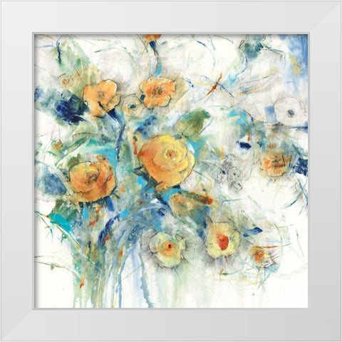 Flower Study I White Modern Wood Framed Art Print by OToole, Tim