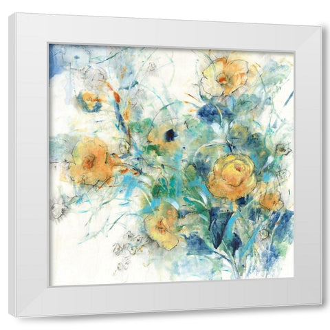 Flower Study II White Modern Wood Framed Art Print by OToole, Tim