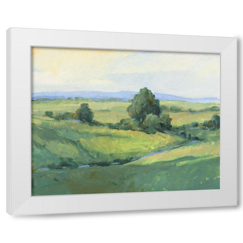 Rolling Green Hills I White Modern Wood Framed Art Print by OToole, Tim