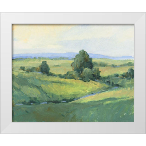 Rolling Green Hills I White Modern Wood Framed Art Print by OToole, Tim