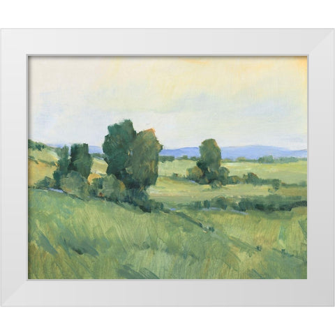 Rolling Green Hills II White Modern Wood Framed Art Print by OToole, Tim