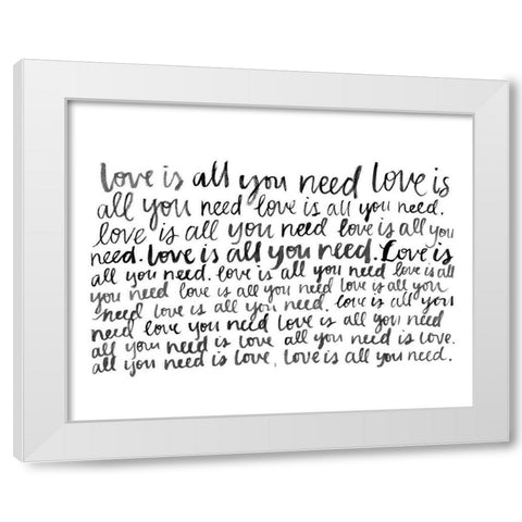 Writing with Love I White Modern Wood Framed Art Print by Popp, Grace