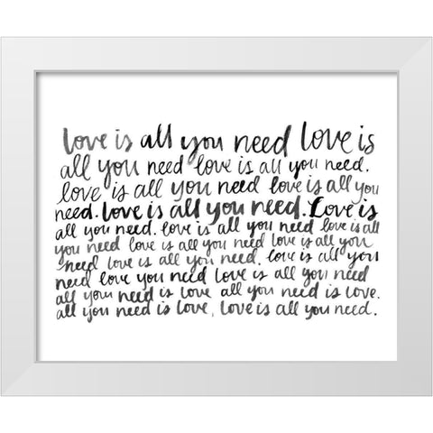 Writing with Love I White Modern Wood Framed Art Print by Popp, Grace