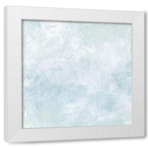 Drifting Blue I White Modern Wood Framed Art Print by Caroline, Emma