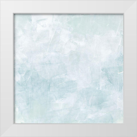 Drifting Blue I White Modern Wood Framed Art Print by Caroline, Emma