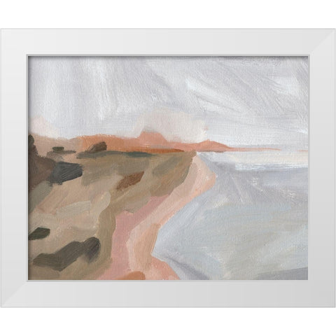 Autumn Coastline II White Modern Wood Framed Art Print by Green, Jacob