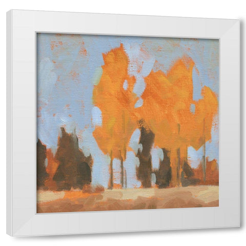 Golden Seasons I White Modern Wood Framed Art Print by Green, Jacob