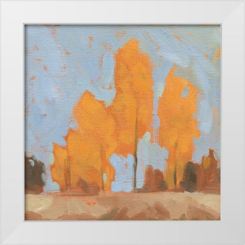 Golden Seasons II White Modern Wood Framed Art Print by Green, Jacob