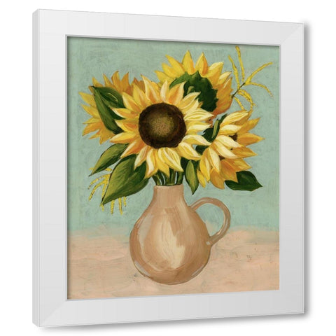 Sunflower Afternoon I White Modern Wood Framed Art Print by Popp, Grace