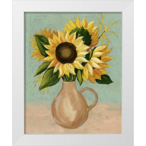 Sunflower Afternoon I White Modern Wood Framed Art Print by Popp, Grace