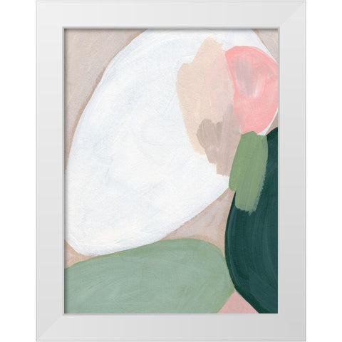 Orb Fresco III White Modern Wood Framed Art Print by Vess, June Erica