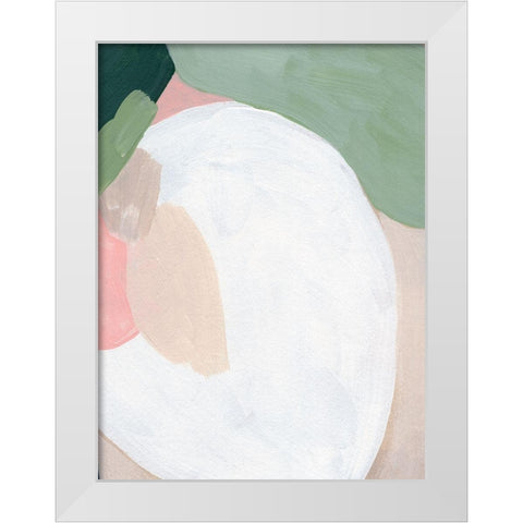 Orb Fresco IV White Modern Wood Framed Art Print by Vess, June Erica